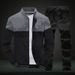 Men's Casual Hoodie & Joggers 2-Piece Set | Breathable Polyester | Streetwear Essentials | Sizes M-8XL (Yellow/Red/Gray/Black)_viptrois.com