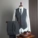 Men's Clothing Slim Fit Vest & Dress Pants Set Formal Wedding Groom & Groomsmen Suit, Business Casual Office Wear, Autumn Collection_viptrois.com