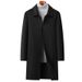 Men's Clothing Simple autumn and winter wool double faced coat for men handmade long thick lapel coat large size men's clothing_viptrois.com