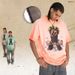 Street Portrait Print Reverse Wash Distressed Frayed Edge Men's T-shirt Trendy Brand T-shirt_viptrois.com