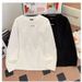 Men's Deconstructed Shoulder Pad T-Shirt – Oversized Streetwear Top With Raw Edge Detail (M-3XL, White/Black)_viptrois.com