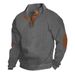 2027 Fashion European-USA Knitwear Pullovers Youth/Men Polyester Stand Collar Half Button Long Sleeve Jacquard Sweater S-5XL_viptrois.com
