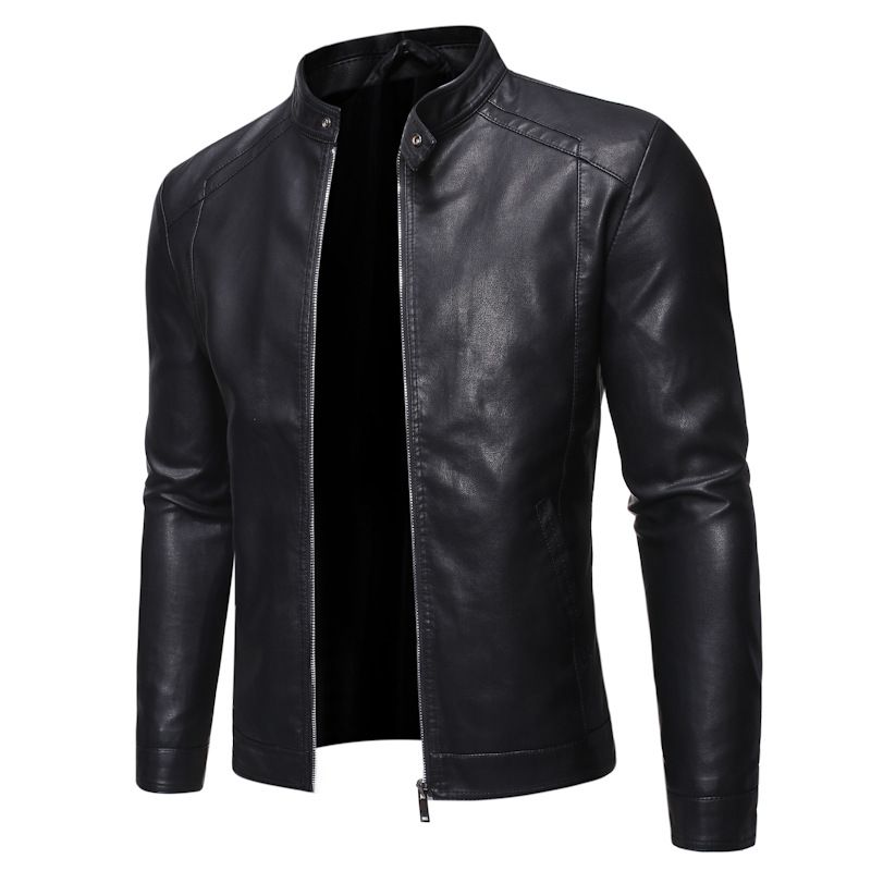 Men's Leather Jacket Men's Autumn/winter Motorcycle Casual Coat Men's_viptrois.com
