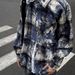 Retro Ink Tie Dye Checkered Shirt Men's Loose Casual Shirt Jacket Top_viptrois.com