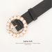 Women's Belt Round Buckle Pearl Cute Versatile Girls Belt Dress Decorative Belt Jeans Belt_viptrois.com