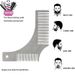 Stainless Steel Men's beard Comb Beard Care Beard Styling Comb Styling Template ruler Comb_viptrois.com