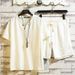 Men's Clothing Cotton And Linen Short Sleeved Shorts Suit Trend Casual Sports Two Piece Suit_viptrois.com