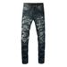 Men's Clothing Slim Fit Ripped Patch Men's Jeans American High Street Men's Casual Pants 1320_viptrois.com