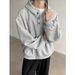 Cleanfit Button-Up Hooded Sweatshirt – Minimalist Henry Collar Pullover For Men (M-XXXL) – Lightweight Polyester Blend Casual Jacket_viptrois.com