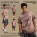 Men's Clothing Trend Men's Clothing | Retro Distressed Printed Short Sleeved T Shirt Trendy Brand Loose Cotton Heavyweight Short Sleeved_viptrois.com