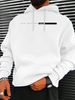 Men's Autumn And Winter Casual Fashion Loose Hooded Sweatshirt FACE THE FUTURE Letter Pattern Printed Warm Long Sleeved Pullover_viptrois.com