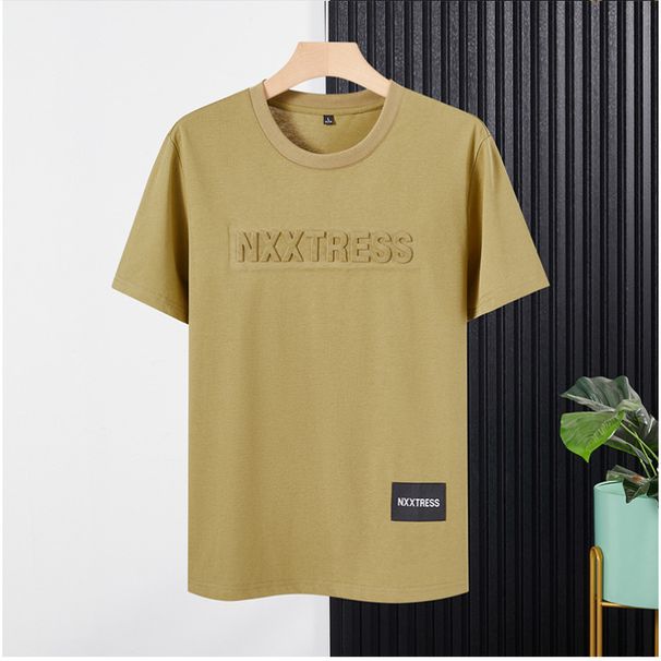 Woodpecker Summer Half Sleeve Men's Round Neck Loose And Simple Versatile Printed Short Sleeve Fashion Casual Top T-shirt_viptrois.com