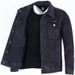 Men's Casual Denim Jacket - Japanese Style Workwear For All Seasons (Black, Light Blue, Dark Blue, Dark Grey)_viptrois.com