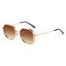Men's Sunglasses Personalized New Retro Round Frame Metal Fashion Women's Sunglasses Trendy Gradient Lenses Versatile Simple Sunglasses_viptrois.com