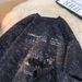 Popular New Lazy Literary Japanese Ins Simple Fashion Tie-dye Chinese Cotton Versatile Trend Harajuku Crew Neck Sweater_viptrois.com