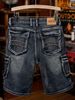 Men's Clothing Denim Shorts Men's Trendy INS Summer Wear Retro Loose Casual Multi Pocket Workwear Five Point Pants_viptrois.com