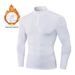 Pure Pure Men's Autumn And Winter Fleece-Lined Gym Shirt High Elasticity Tight-Fitting Sports Running Training Long Sleeve Warm_viptrois.com
