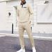 Men's Waffle-Knit Casual Set - Breathable Long-Sleeve Shirt & Relaxed Pants (4 Colors, S-XXXL) | Versatile Office-to-Outdoor Wear_viptrois.com
