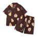 Men's clothing High Street Floral Shirt Suit Face Print Shirt Beach Cardigan Shorts Men_viptrois.com
