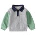 kids'clothing Fall children's wear boys square collar pocket coat baby sleeved hoodie trend_viptrois.com