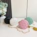 Mini Bag Small Round Bag Macaron Color Girl Baby Embroidery Thread Love Kindergarten Outdoor Shape Coin Purse Shoulder Crossbody Chain Bag_viptrois.com