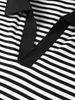 Men’s Slim-Fit V-Neck Polo Shirt – Breathable Stripe Short-Sleeve Top For Casual & Business (S-XXL, Black)_viptrois.com
