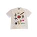 Oversized Snack Patchwork Print T-Shirt Heavyweight Pure Cotton Loose Short Sleeved Men's Top for Couple Style_viptrois.com