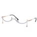 Trendy Lower Half Frame Glasses Water Drop Without Lens Ins Women's Pendant Rhinestone Decorative Dot Diamond Handmade Glasses Frame_viptrois.com