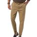 Men's Clothing Men's Business Casual Pants - Straight Fit Office Trousers With Stretch, Wrinkle-Resistant Polyester Blend - S To XXXL_viptrois.com