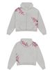 Men's Clothing Autumn And Winter Sakura Printed Hooded Jacket For Men And Women Foreign Trade European And AmericanFashion Street Cardigan Sweatshirt_viptrois.com