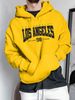 Men's Autumn And Winter Casual Fashionable Loose Hooded Sweatshirt With Los Angeles Letter Pattern Printed Warm Long Sleeved Pullover_viptrois.com