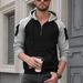Men's Zip-Up Hooded Sweatshirt With Arm Pockets - Thick Fleece Lining, Winter Casual Pullover For Outdoor & Gym_viptrois.com
