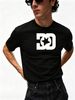 3 Pack Men's Oversized T-Shirts, 100% Cotton Crew Neck Casual Tees, Relaxed Fit Minimal Star Monogram Print Design, Black White Grey_viptrois.com