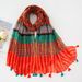Unisex Scarf Ethnic style silk scarf travel wear patchwork women's sun protection shawl wrap headscarf_viptrois.com