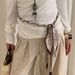 Bohemian Silk Scarf Woven Wooden Beads Beaded Chain Ethnic Style Belt Niche High-End Fashion Waist Accessory_viptrois.com