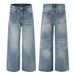 Men’s Distressed Black Washed Jeans – Loose Fit High Street Vintage Denim (Sizes S-2XL)_viptrois.com