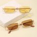 Square Small Lower Half Frame 2025 New Style Men Metal G Brand Sunglasses For Women_viptrois.com