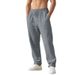 Men's Linen Casual Pants - Breathable Relaxed Fit Straight Leg Beach Trousers For Comfortable Outdoor & Daily Wear_viptrois.com