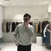 Korean-Style Minimalist Lapel Sweater – Solid Color Crewneck Pullover (Grey/White/Black, M-3XL)_viptrois.com