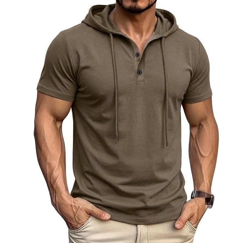 2026 Fitness Sports Men's Short-Sleeved T-Shirt - American Men's Hooded Sweatshirt - American Henry Shirt_viptrois.com