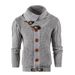 Loom Cross-Border New European And American Style Button Sweater Loose Warm Knitted Cardigan Jacket For Men_viptrois.com