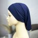 Women's Hijab modal cotton bottoming hat with two ends through solid color comfortable breathable ladies headscarf_viptrois.com