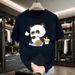 Casual Urban Fashion For Men & Women Panda Graphic Print T-Shirt Oversized Relaxed Fit 100% Cotton Unisex Streetwear_viptrois.com