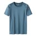 Man's clothing Men's outdoor quick drying large size short sleeve printed sports T-shirt elastic quick drying men short sleeve_viptrois.com