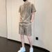 Summer New Plus Size Casual Clothing T-Shirt Short Sleeve Sports Men's Two-Piece Set_viptrois.com