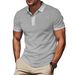 Cross-Border American Style Summer New Solid Turn-Down Collar Color Block Short Sleeve Men's Polo Shirt In Stock_viptrois.com