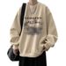Sweater Men's Crew Neck 2026 Autumn And Winter New Trendy Brand Fashion Versatile Printed Top Men's Korean Version Velvet Casual Long Sleeves_viptrois.com