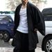 Men's Oversized Batwing Sleeve Open Front Longline Cardigan - Solid Color Slim Fit Casual Coat For Performances & Daily Wear_viptrois.com