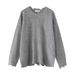 Sweater Men's Autumn And Winter Loose Fitting Inner Knit Sweater_viptrois.com
