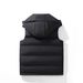 Men's Sleeveless Quilted Vest Jacket - Oversized Casual Padded Waistcoat For Autumn & Winter (Black, Navy Blue)_viptrois.com